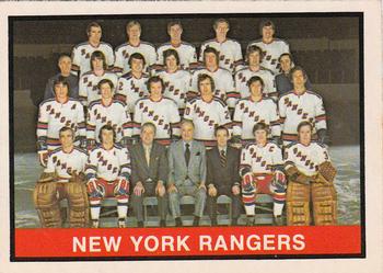 1974-75 O-Pee-Chee #370 New York Rangers Team Front
