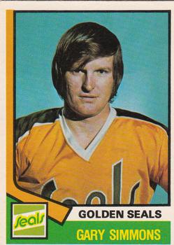 1974-75 O-Pee-Chee #371 Gary Simmons Front