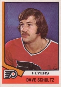 1974-75 O-Pee-Chee #196 Dave Schultz Front