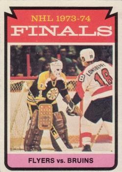 1974-75 O-Pee-Chee #215 Finals (Flyers vs. Bruins) Front