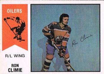 1974-75 O-Pee-Chee WHA #15 Ron Climie Front