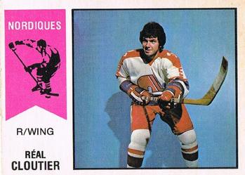 1974-75 O-Pee-Chee WHA #63 Real Cloutier Front