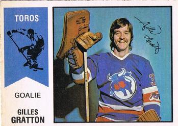1974-75 O-Pee-Chee WHA #65 Gilles Gratton Front