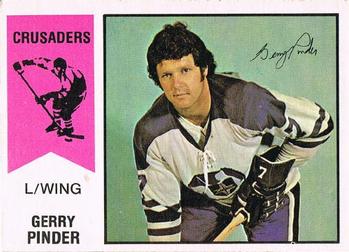 1974-75 O-Pee-Chee WHA #9 Gerry Pinder Front