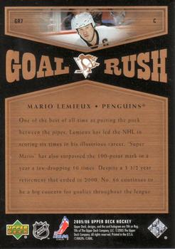 2005-06 Upper Deck - Goal Rush #GR7 Mario Lemieux Back