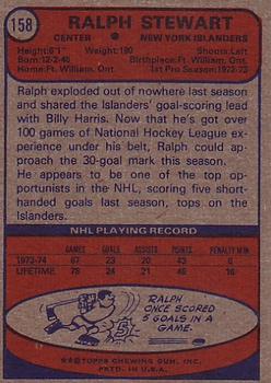 1974-75 Topps #158 Ralph Stewart Back