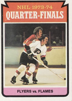 1974-75 Topps #209 Quarterfinals (Flyers vs. Flames) Front