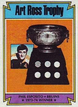 1974-75 Topps #246 Art Ross Trophy Front