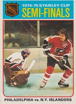 1975-76 O-Pee-Chee #2 1974-75 Stanley Cup Semi-Finals Front
