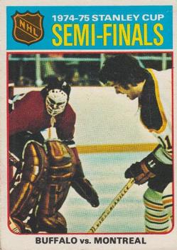 1975-76 O-Pee-Chee #3 1974-75 Stanley Cup Semi-Finals Front