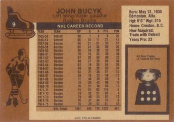 1975-76 O-Pee-Chee #9 John Bucyk Back