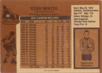 1975-76 O-Pee-Chee #30 Stan Mikita Back