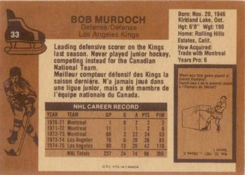 1975-76 O-Pee-Chee #33 Bob Murdoch Back