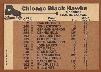 1975-76 O-Pee-Chee #84 Chicago Blackhawks Back