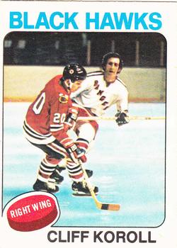 1975-76 O-Pee-Chee #139 Cliff Koroll Front