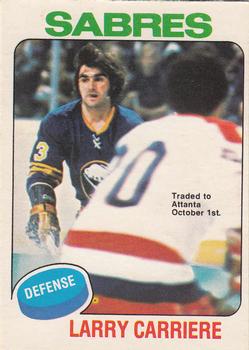 1975-76 O-Pee-Chee #154 Larry Carriere Front