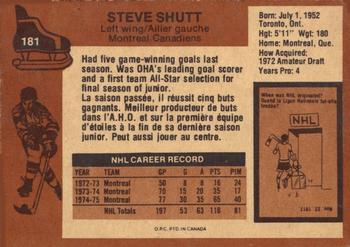 1975-76 O-Pee-Chee #181 Steve Shutt Back