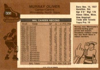 1975-76 O-Pee-Chee #335 Murray Oliver Back