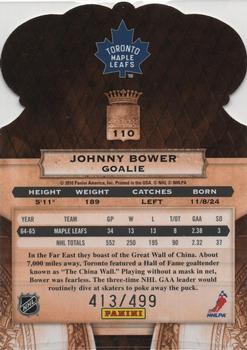 2010-11 Panini Crown Royale #110 Johnny Bower Back