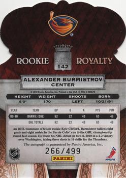 2010-11 Panini Crown Royale #142 Alexander Burmistrov Back