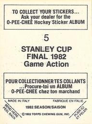 1982-83 O-Pee-Chee Stickers #5 Billy Smith Back