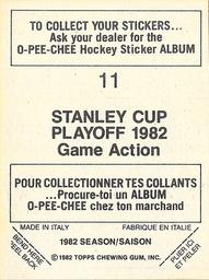 1982-83 O-Pee-Chee Stickers #11 Terry Ruskowski Back