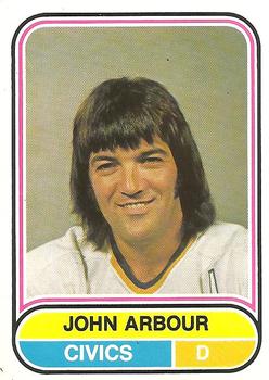1975-76 O-Pee-Chee WHA #54 John Arbour Front
