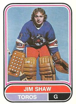 1975-76 O-Pee-Chee WHA #55 Jim Shaw Front