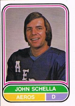 1975-76 O-Pee-Chee WHA #21 John Schella Front