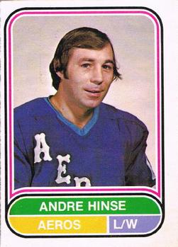 1975-76 O-Pee-Chee WHA #35 Andre Hinse Front