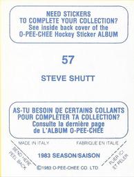 1983-84 O-Pee-Chee Stickers #57 Steve Shutt  Back