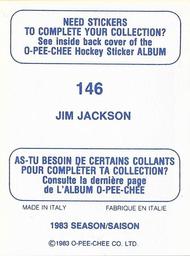 1983-84 O-Pee-Chee Stickers #146 Jim Jackson  Back