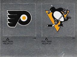 1984-85 O-Pee-Chee Stickers #104 / 114 Flyers Logo / Penguins Logo Front