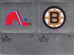 1984-85 O-Pee-Chee Stickers #163 / 180 Nordiques Logo / Bruins Logo Front
