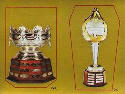 1984-85 O-Pee-Chee Stickers #217 / 224 Hart Trophy / Selke Trophy Front