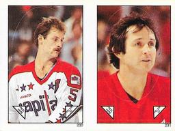 1984-85 O-Pee-Chee Stickers #230 / 231 Rod Langway / Brad Park Front
