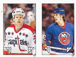 1984-85 O-Pee-Chee Stickers #234 / 235 Doug Jarvis / Mike Bossy Front