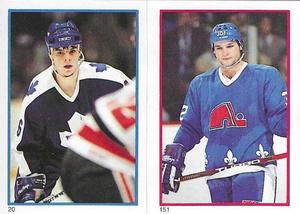 1985-86 O-Pee-Chee Stickers #20 / 151 Russ Courtnall / Dale Hunter Front