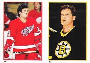 1985-86 O-Pee-Chee Stickers #33 / 163 Reed Larson / Keith Crowder Front