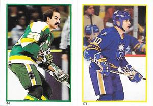 1985-86 O-Pee-Chee Stickers #44 / 175 Harold Snepsts / Craig Ramsay Front
