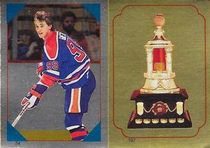 1985-86 O-Pee-Chee Stickers #54 / 197 Wayne Gretzky / Vezina Trophy Front