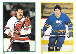 1985-86 O-Pee-Chee Stickers #58 / 184 Phil Russell / John Tucker Front