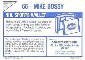 1985-86 O-Pee-Chee Stickers #66 Mike Bossy Back