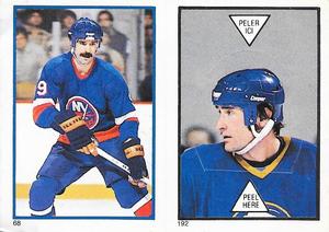 1985-86 O-Pee-Chee Stickers #68 / 192 Clark Gillies / Craig Ramsay Front