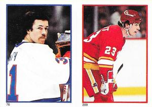 1985-86 O-Pee-Chee Stickers #76 / 209 Billy Smith / Paul Reinhart Front