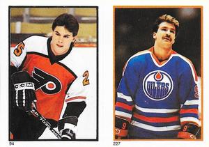 1985-86 O-Pee-Chee Stickers #94 / 227 Peter Zezel / Glenn Anderson Front