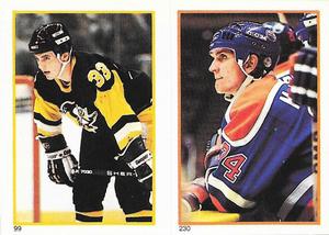 1985-86 O-Pee-Chee Stickers #99 / 230 Doug Bodger / Kevin McClelland Front