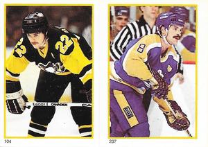 1985-86 O-Pee-Chee Stickers #104 / 237 Mike Bullard / Terry Ruskowski Front
