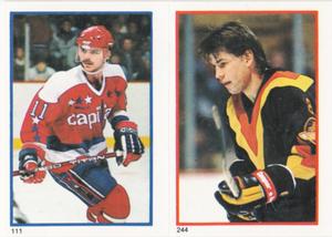 1985-86 O-Pee-Chee Stickers #111 / 244 Mike Gartner / Peter McNab Front