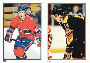 1985-86 O-Pee-Chee Stickers #128 / 246 Ron Flockhart / Moe Lemay Front